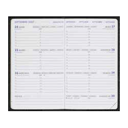 Agenda 15 cm  avec patte GLOSSY Noir Agenda Moderne