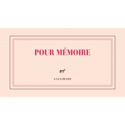 Bloc-notes à l'italienne «Pour mémoire» Gallimard