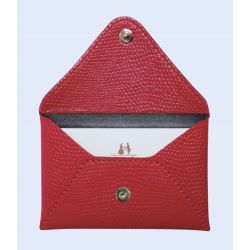 Mini enveloppe Bornéo rouge garance Mignon