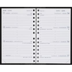 Agenda 13 cm CAMARGUE corail avec pate Agenda Moderne (2025)