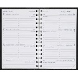 Agenda 13 cm GLOSSY bleu roi avec pate Agenda Moderne (2025)