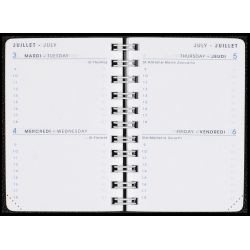 Agenda 10 cm GLOSSY bleu roi avec pate Agenda Moderne (2025)